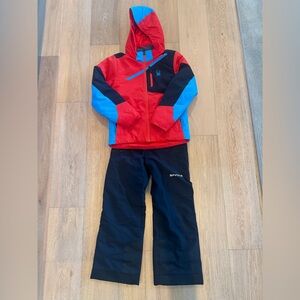 Spyder Red and Blue Jacket with Black Pants Boys Size 14